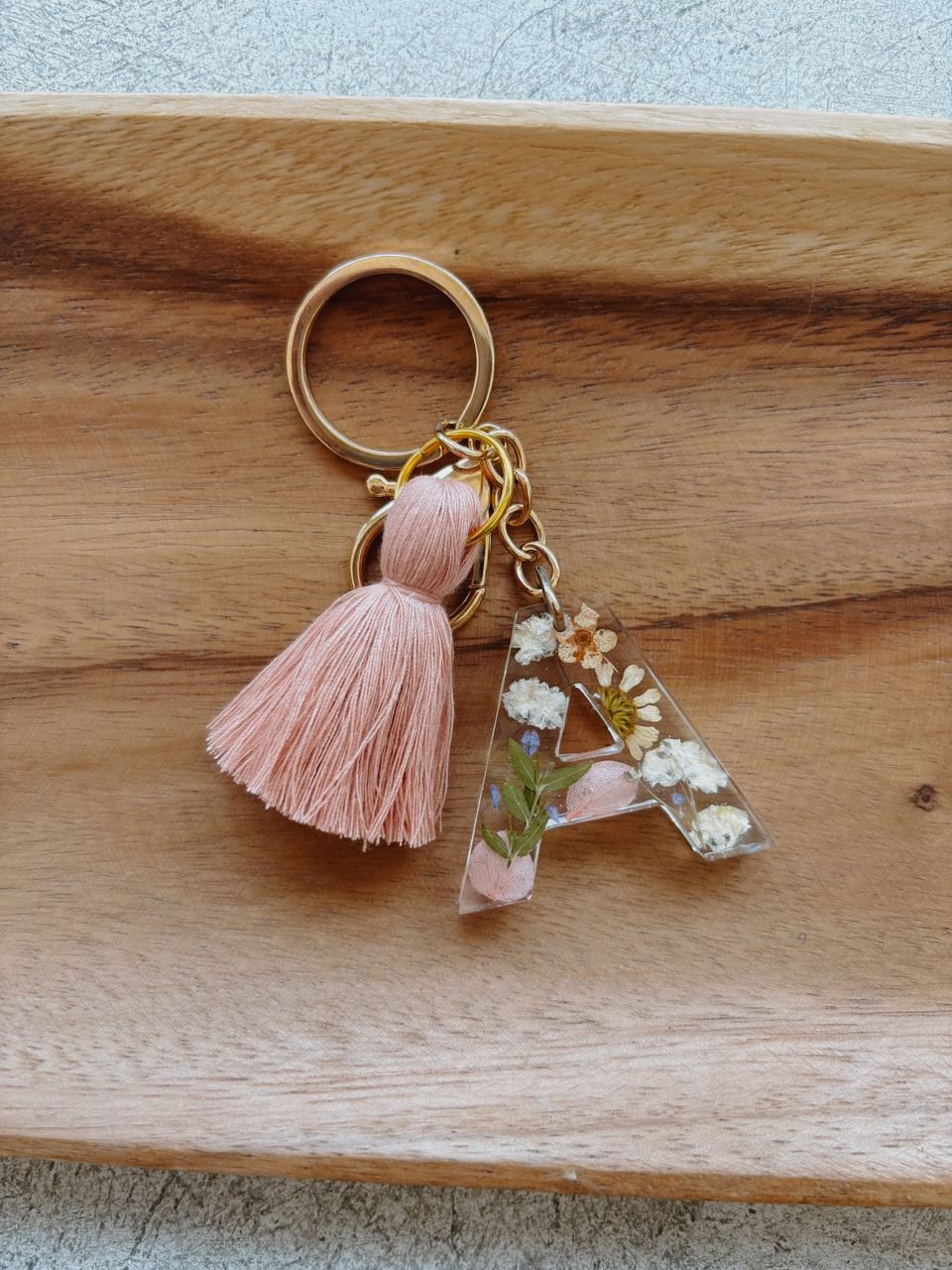 Wildflower Letter Keychain Village Thrive