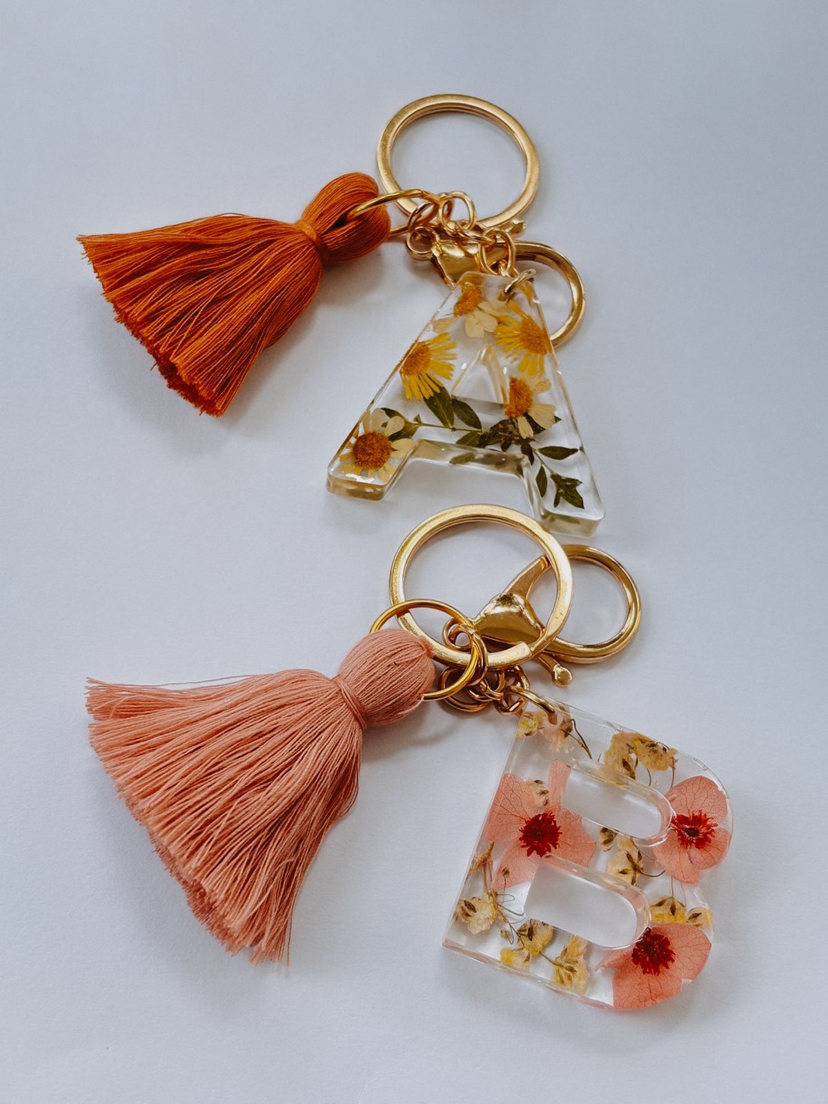 Wildflower Letter Keychain Village Thrive