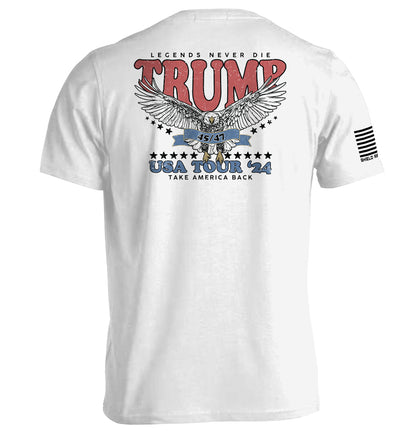 Legends Never Die Trump USA Tour 2024 Shield Republic