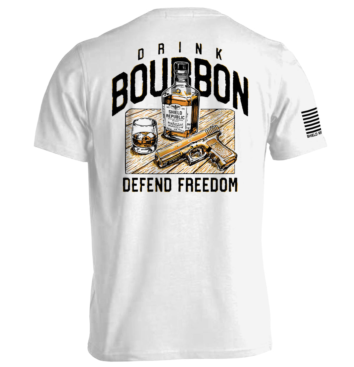 Drink Bourbon Defend Freedom Shield Republic