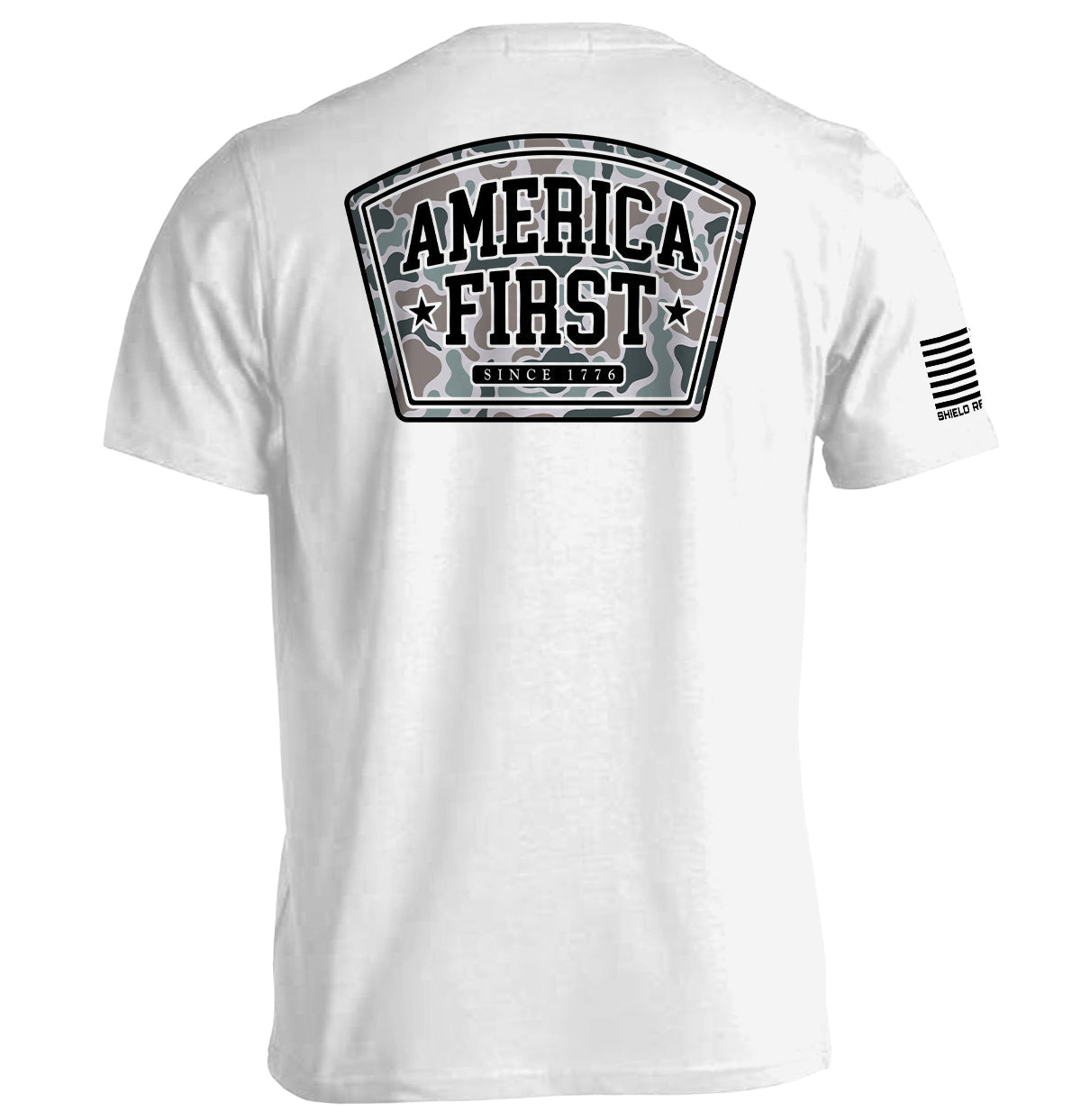 America First Duck Camo Shield Republic