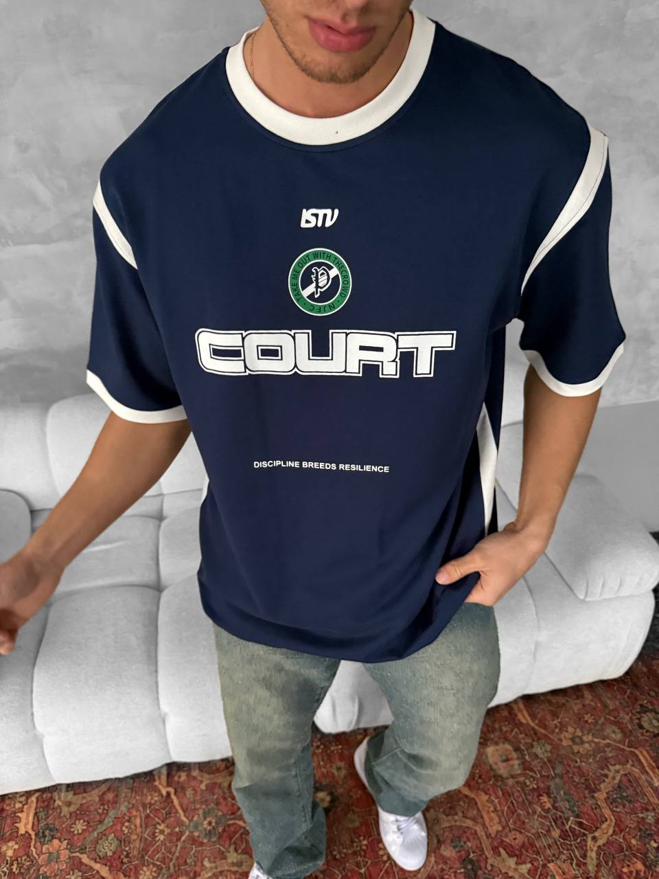 COURT Graphic Cotton Tee Withinblack