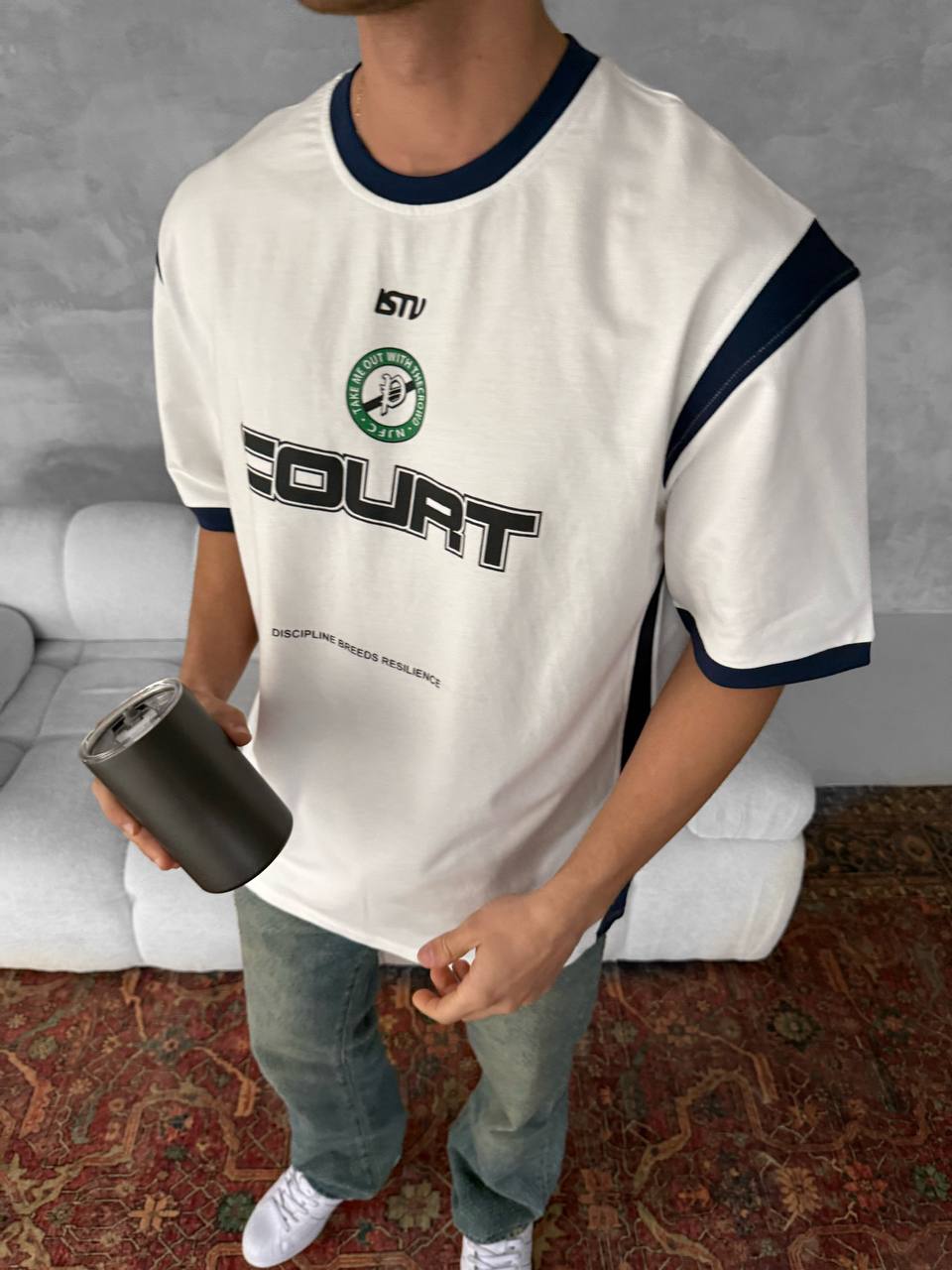 COURT Graphic Cotton Tee Withinblack