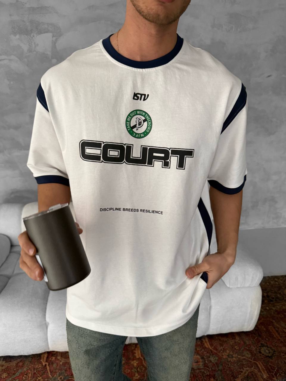 COURT Graphic Cotton Tee Withinblack