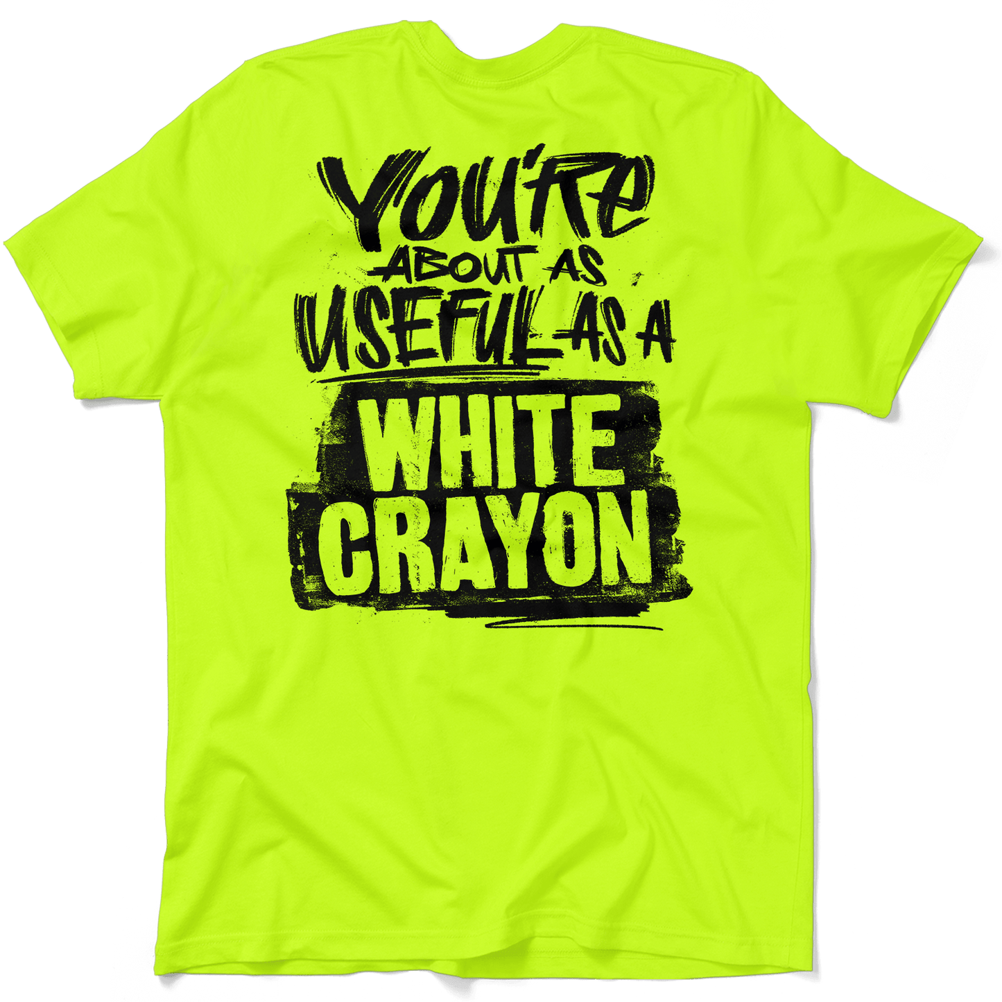 White Crayon - Safety Yellow T-Shirt Armed American Supply