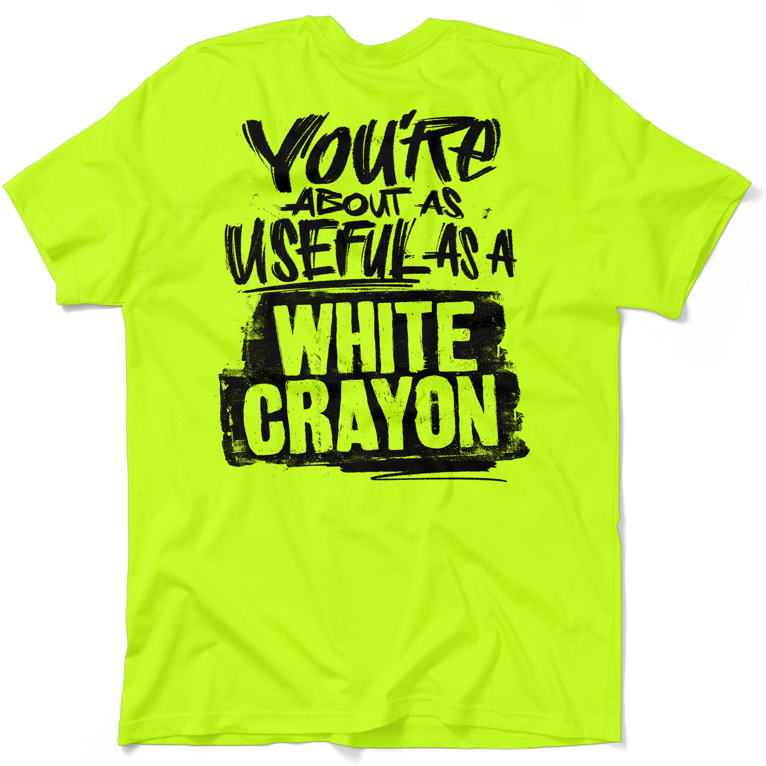 White Crayon - Safety Yellow T-Shirt Armed American Supply