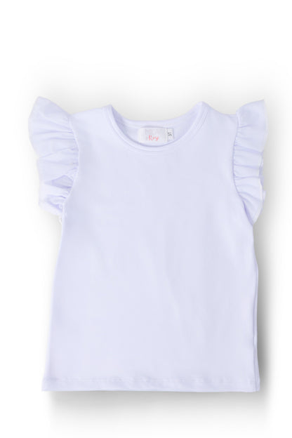 White S/S Ruffle Tee Mila & Rose ®