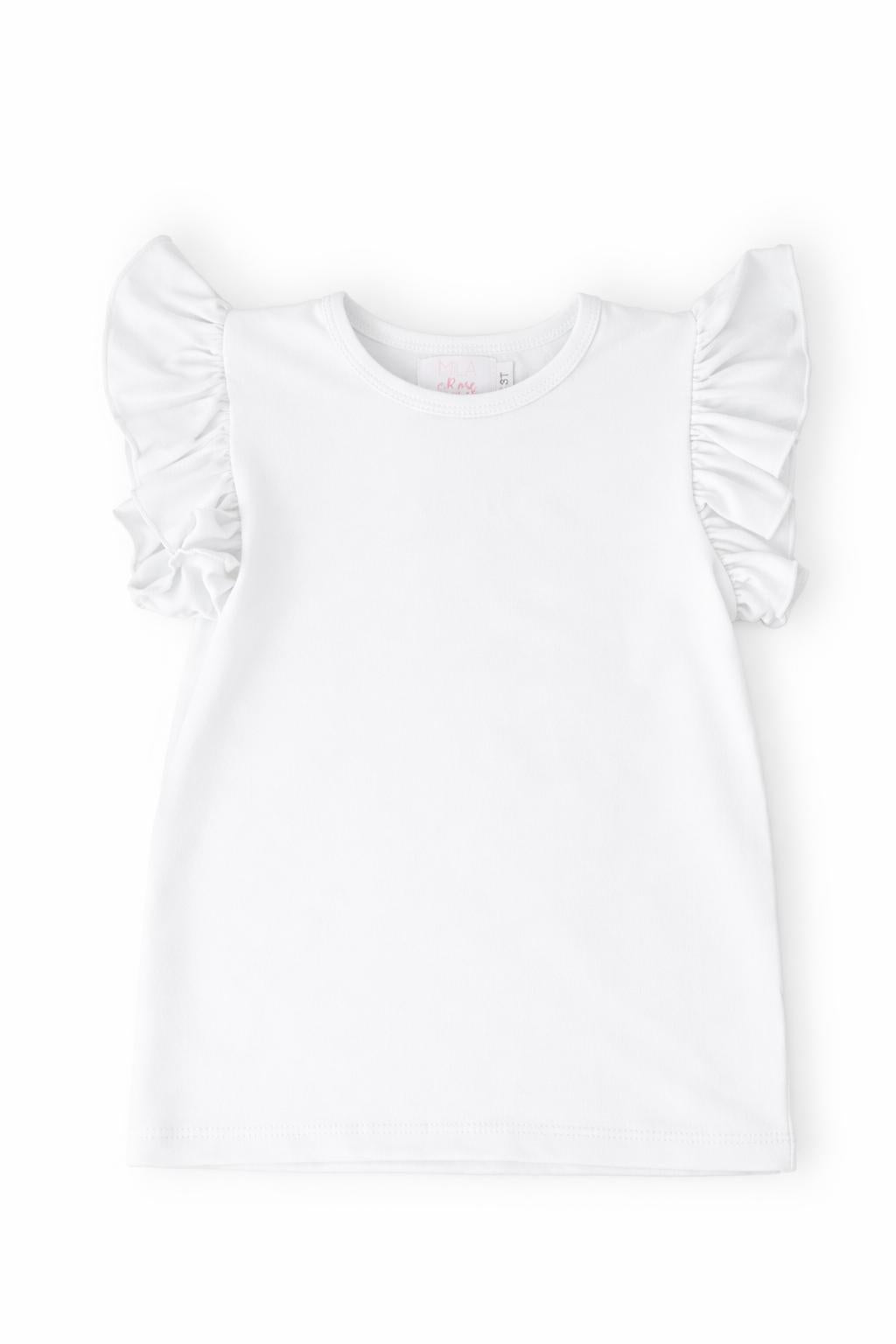 White S/S Ruffle Tee Mila & Rose ®