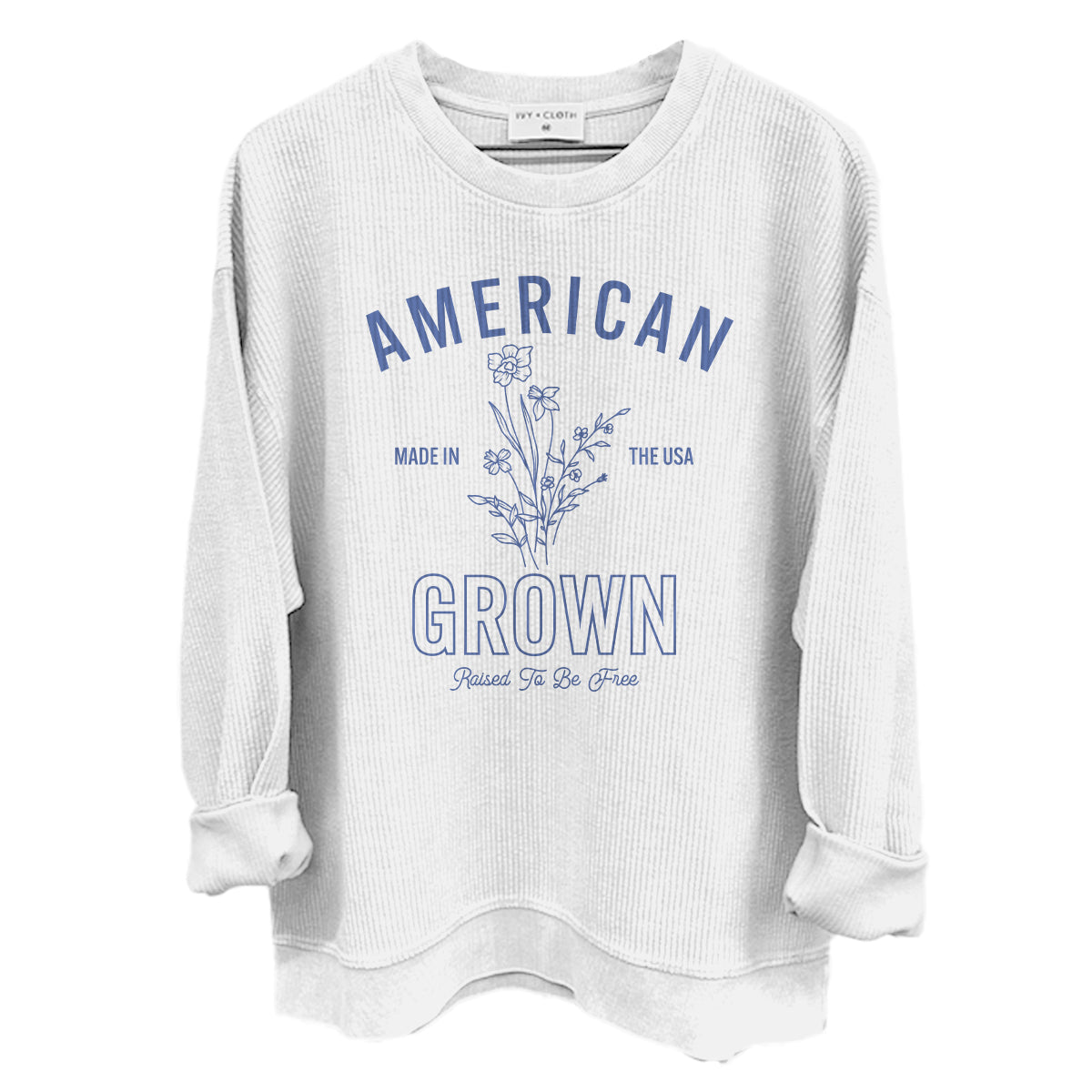 American Grown Raised To Be Free (Front) Shield Republic