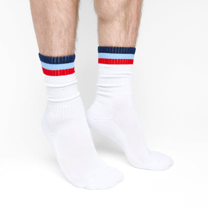 3 Stripe Casual Crew Socks 2-Pack DeadSoxy