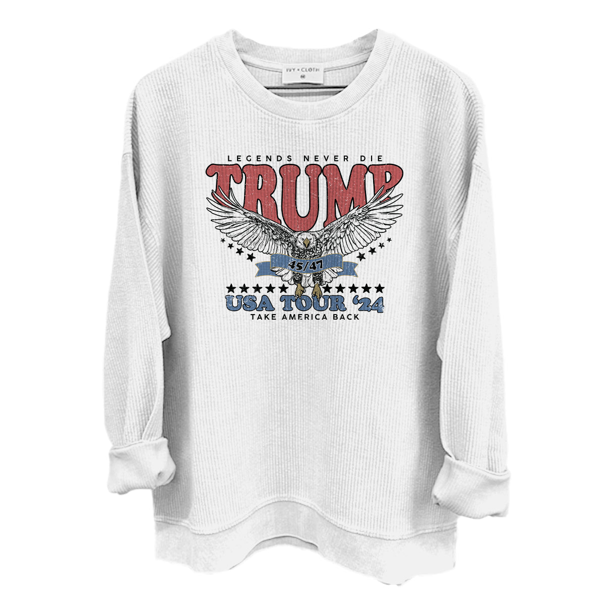 Legends Never Die Trump USA Tour 2024 (Front) Shield Republic