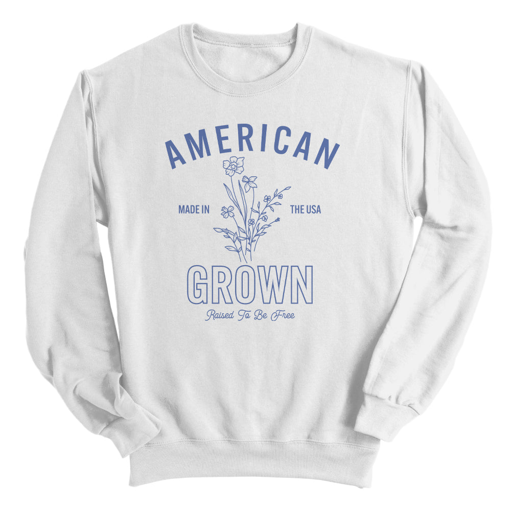 American Grown Raised To Be Free (Front) Shield Republic