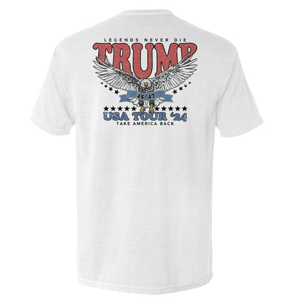 Legends Never Die Trump USA Tour 2024 Shield Republic