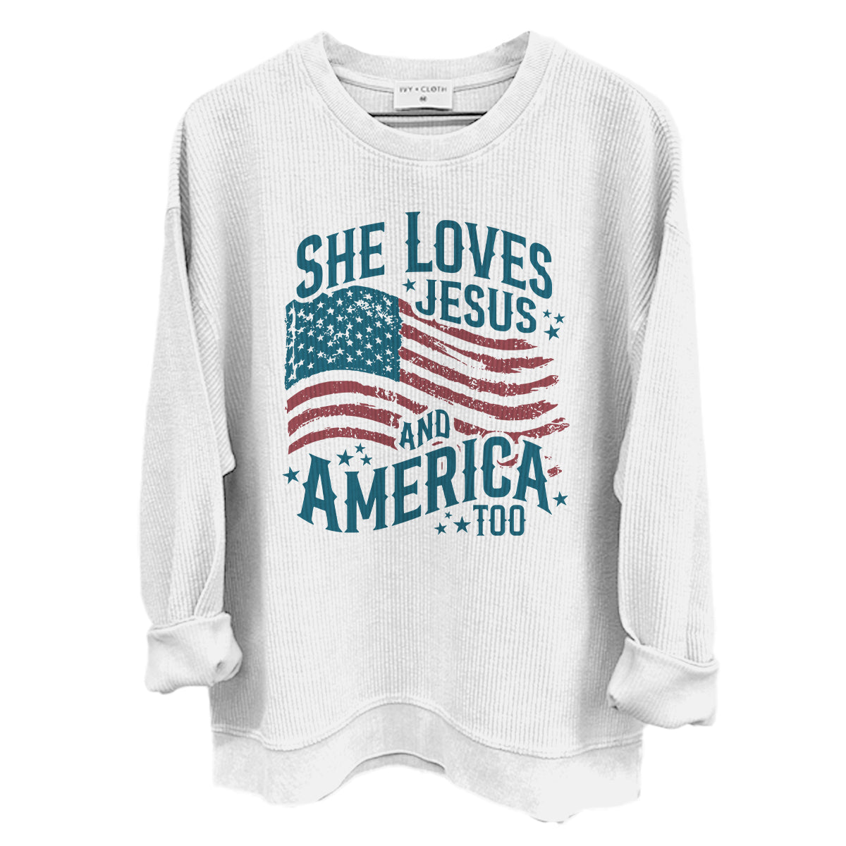 She Loves Jesus And America Too (Front) Shield Republic