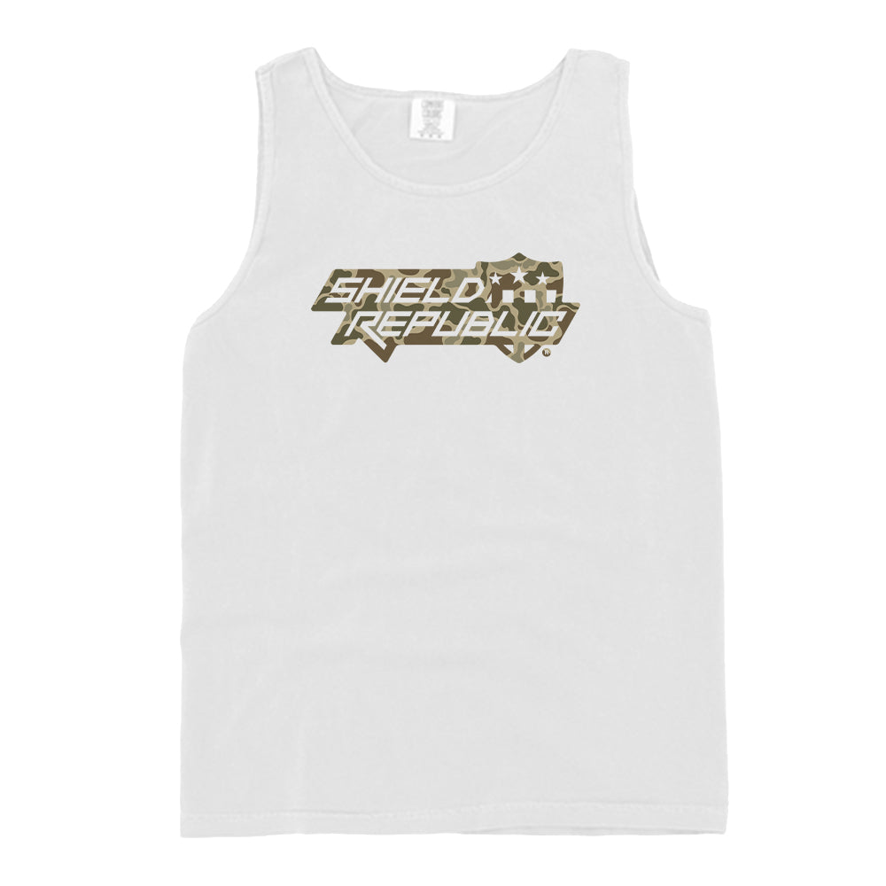 Shield Republic Duck Camo Stacked Logo (Front) Shield Republic