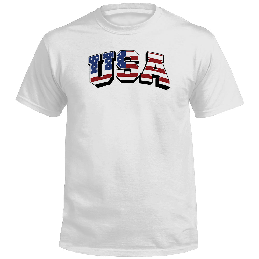 USA Flag Lettering (Front) Shield Republic