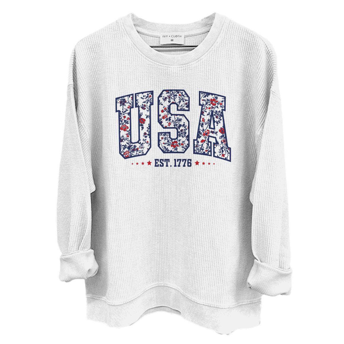 USA Floral Est 1776 (Front) Shield Republic