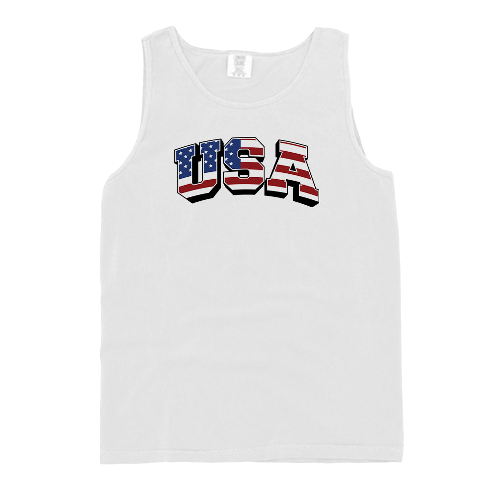 USA Flag Lettering (Front) Shield Republic