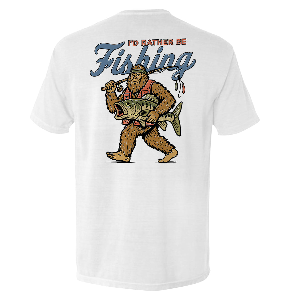 I'd Rather Be Fishing Bigfoot Shield Republic