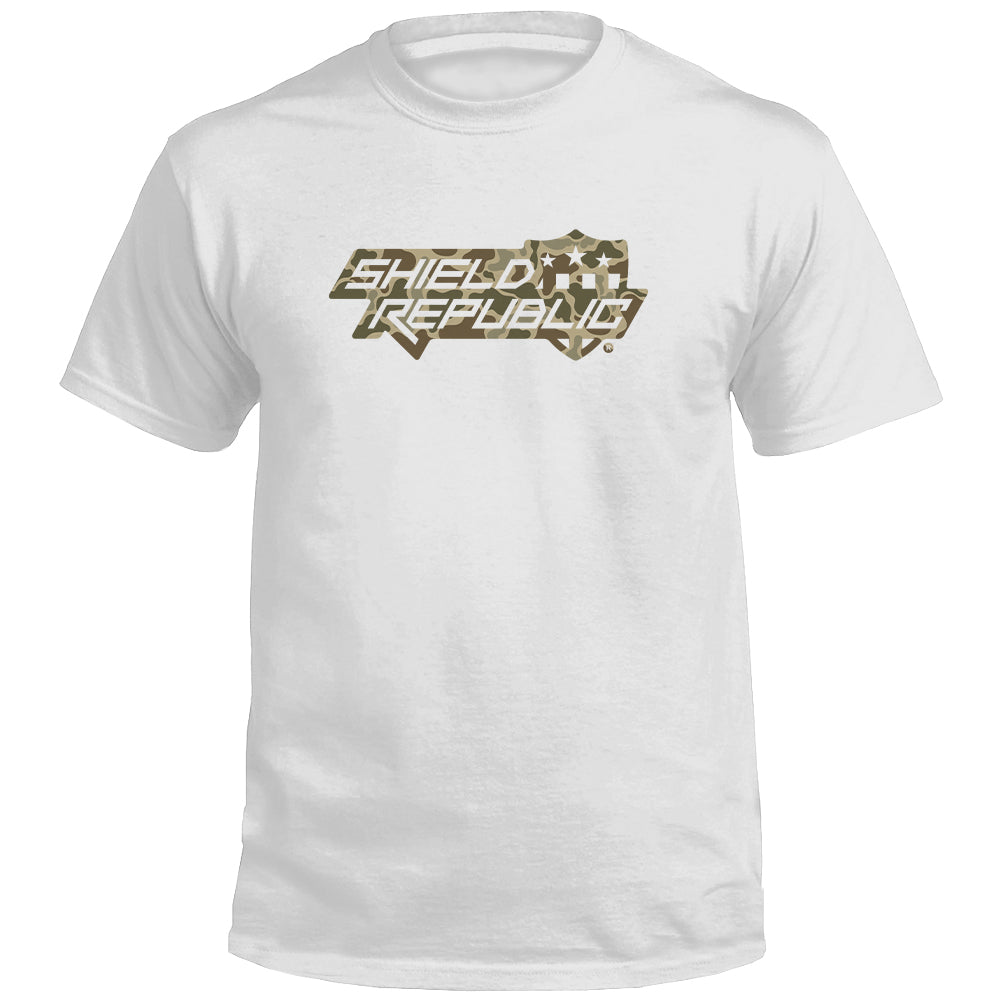 Shield Republic Duck Camo Stacked Logo (Front) Shield Republic