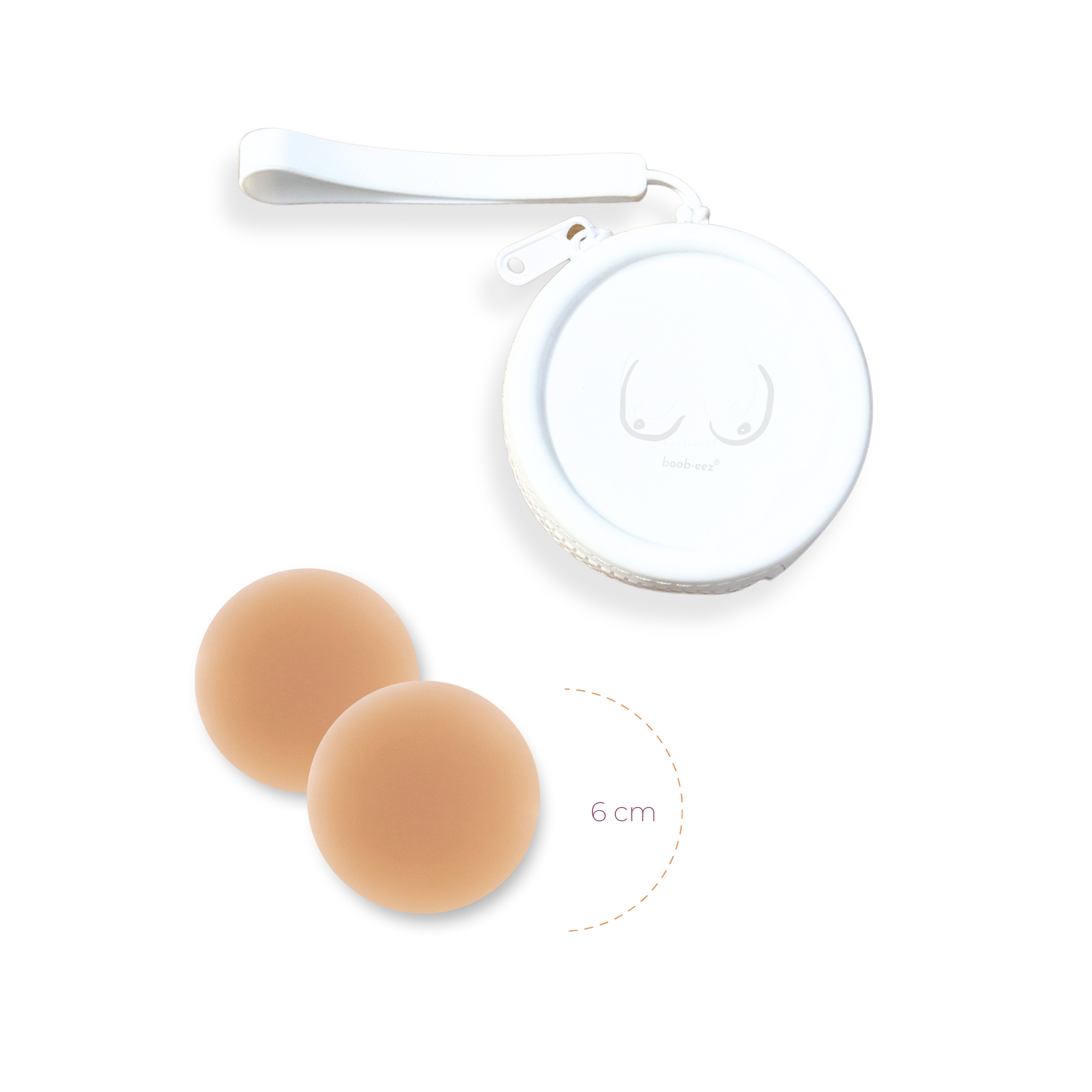 Limited Edition Deluxe Duo in White - Dark Nude Boob-eez
