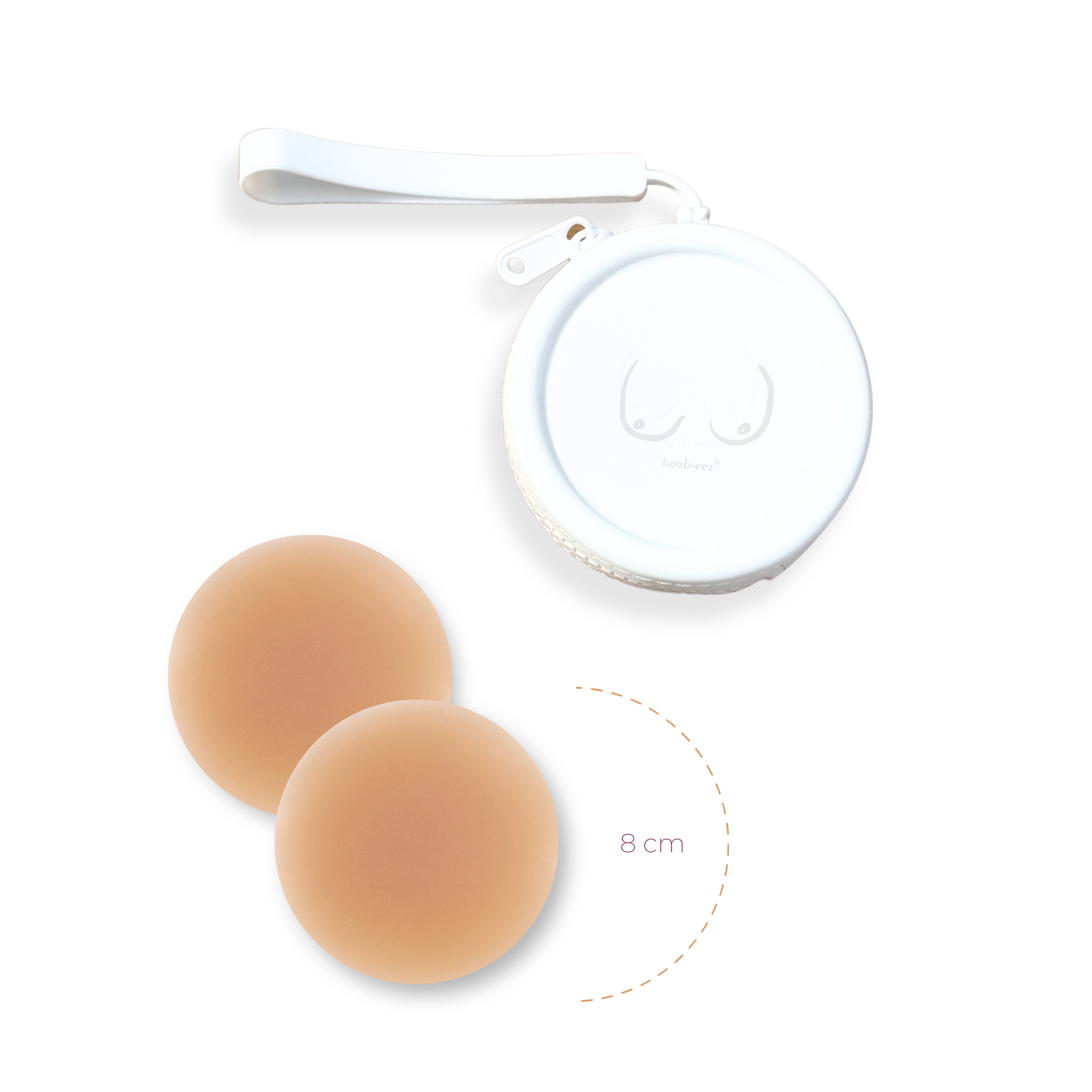 Limited Edition Deluxe Duo in White - Dark Nude Boob-eez