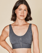 Wilderness Front‑Closure Cotton Bralette - Grey Meadow