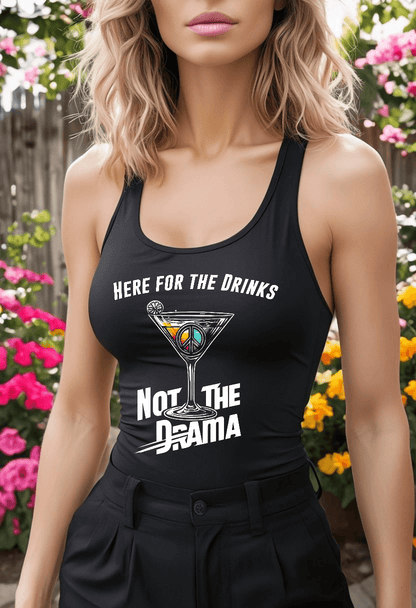 No Drama Womens Flowy Racer Back Tank Top Country in My Heart
