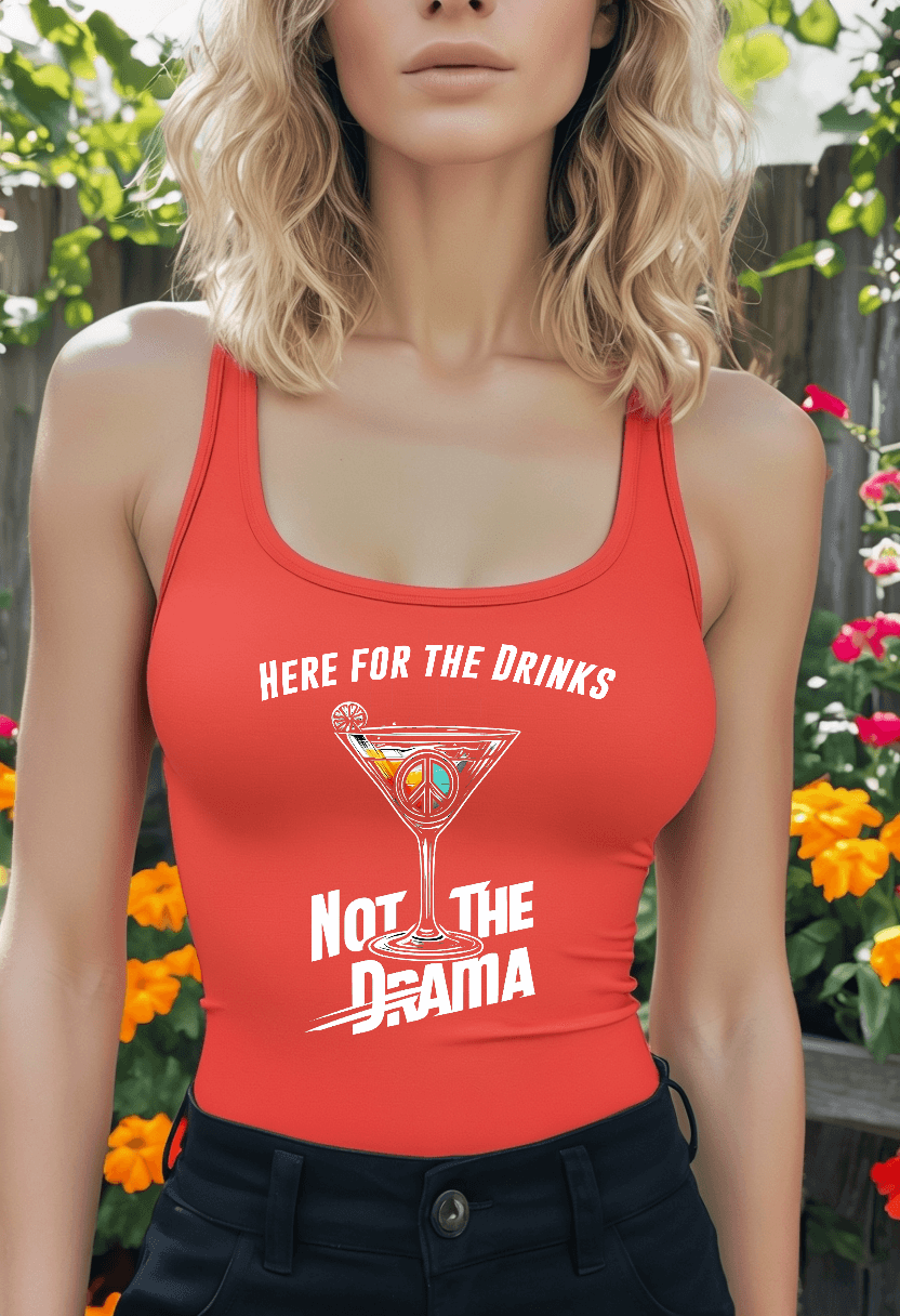 No Drama Womens Flowy Racer Back Tank Top Country in My Heart