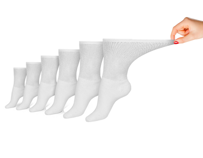 Women's Cotton Diabetic Crew Socks (6 Pair) DSC