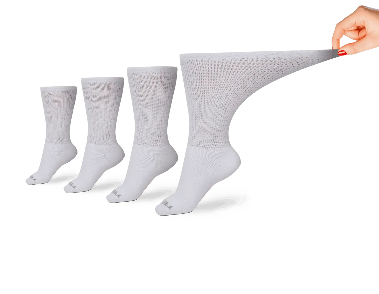 Women's Ultra-Soft Upper Calf Diabetic Socks (4 Pair) DSC