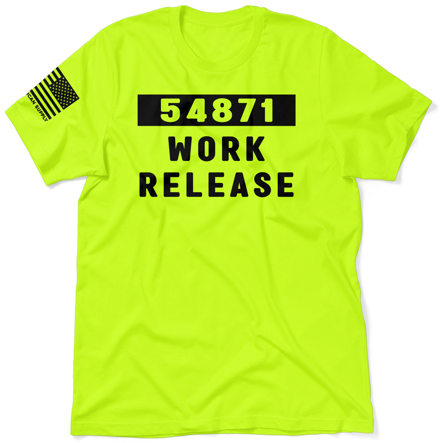 Work Release - Safety Yellow T-Shirt Armed American Supply