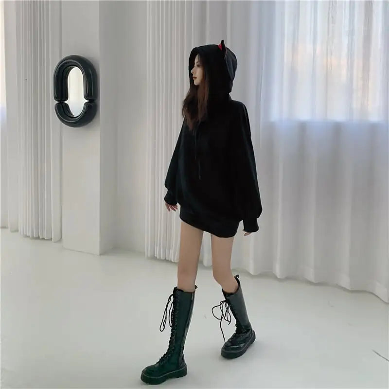 Cat Ear Fleece Hooded Sweatshirt for Women