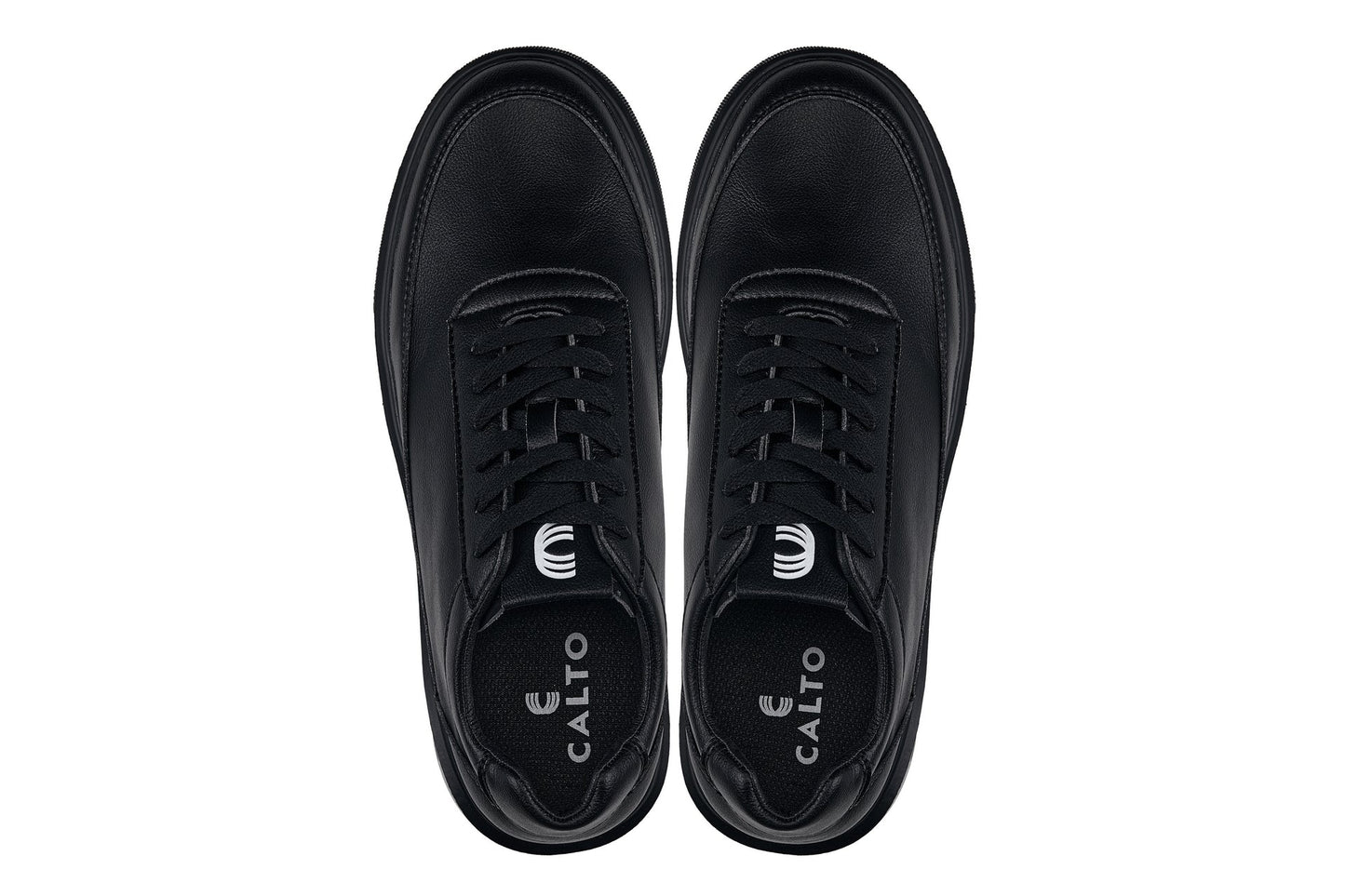 CALTO - X1646 - 2.8 Inches Taller (Pitch Black) - Lightweight Sneakers Tallmenshoes.com