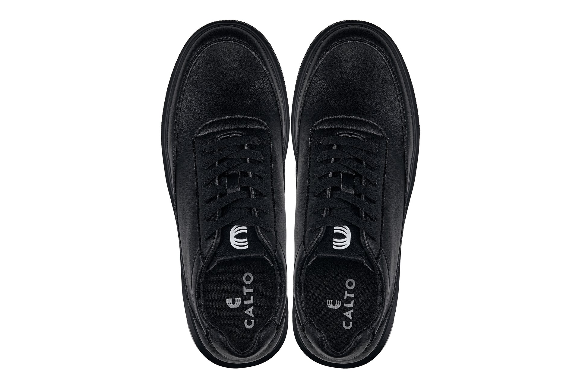 CALTO - X1646 - 2.8 Inches Taller (Pitch Black) - Lightweight Sneakers Tallmenshoes.com