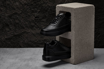 CALTO - X1646 - 2.8 Inches Taller (Pitch Black) - Lightweight Sneakers Tallmenshoes.com