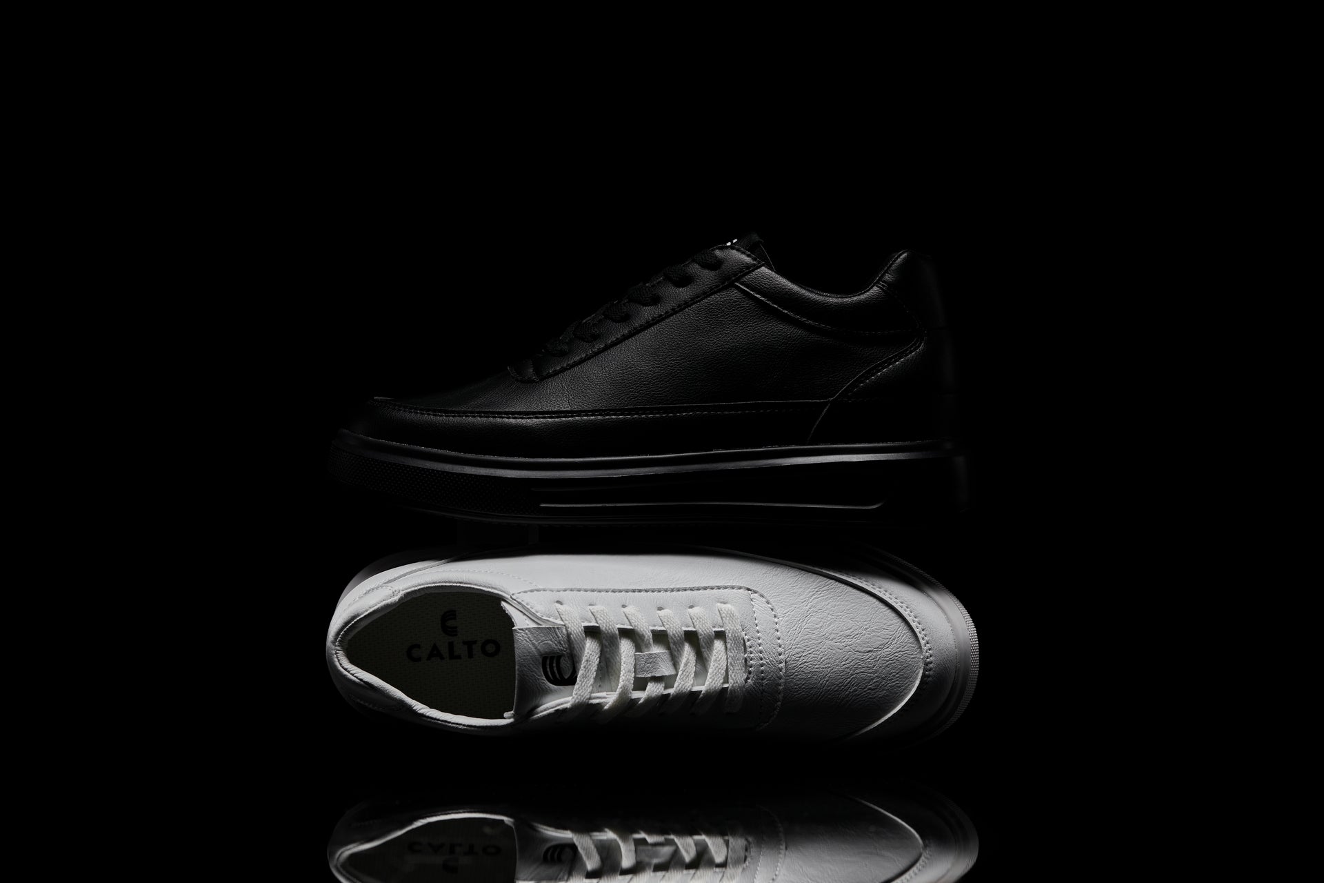 CALTO - X1647 - 2.8 Inches Taller (White) - Lightweight Sneakers Tallmenshoes.com