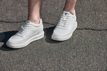 CALTO - X1647 - 2.8 Inches Taller (White) - Lightweight Sneakers Tallmenshoes.com