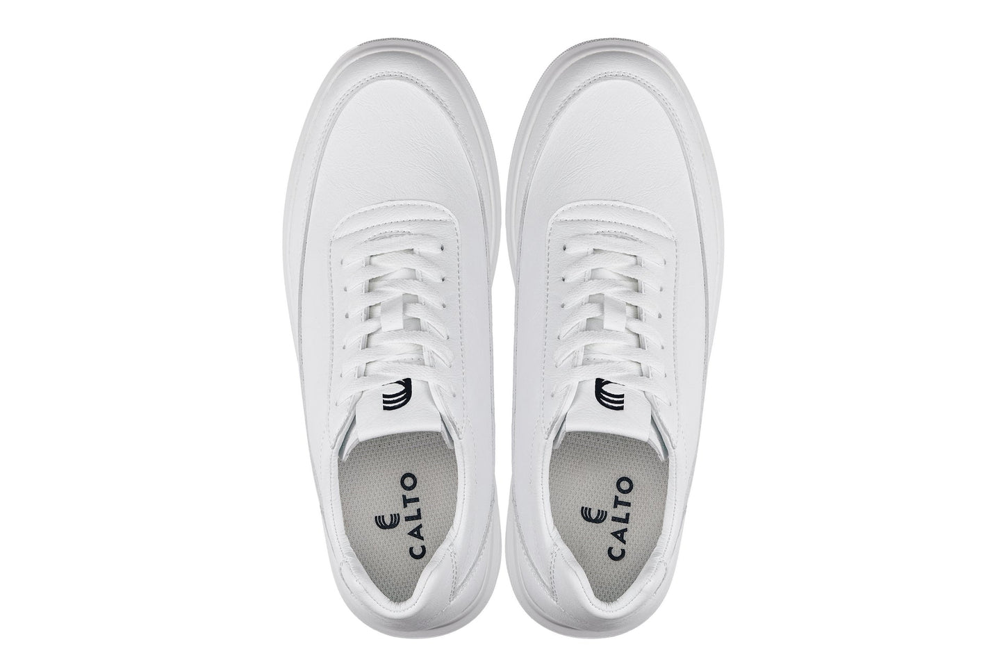 CALTO - X1647 - 2.8 Inches Taller (White) - Lightweight Sneakers Tallmenshoes.com