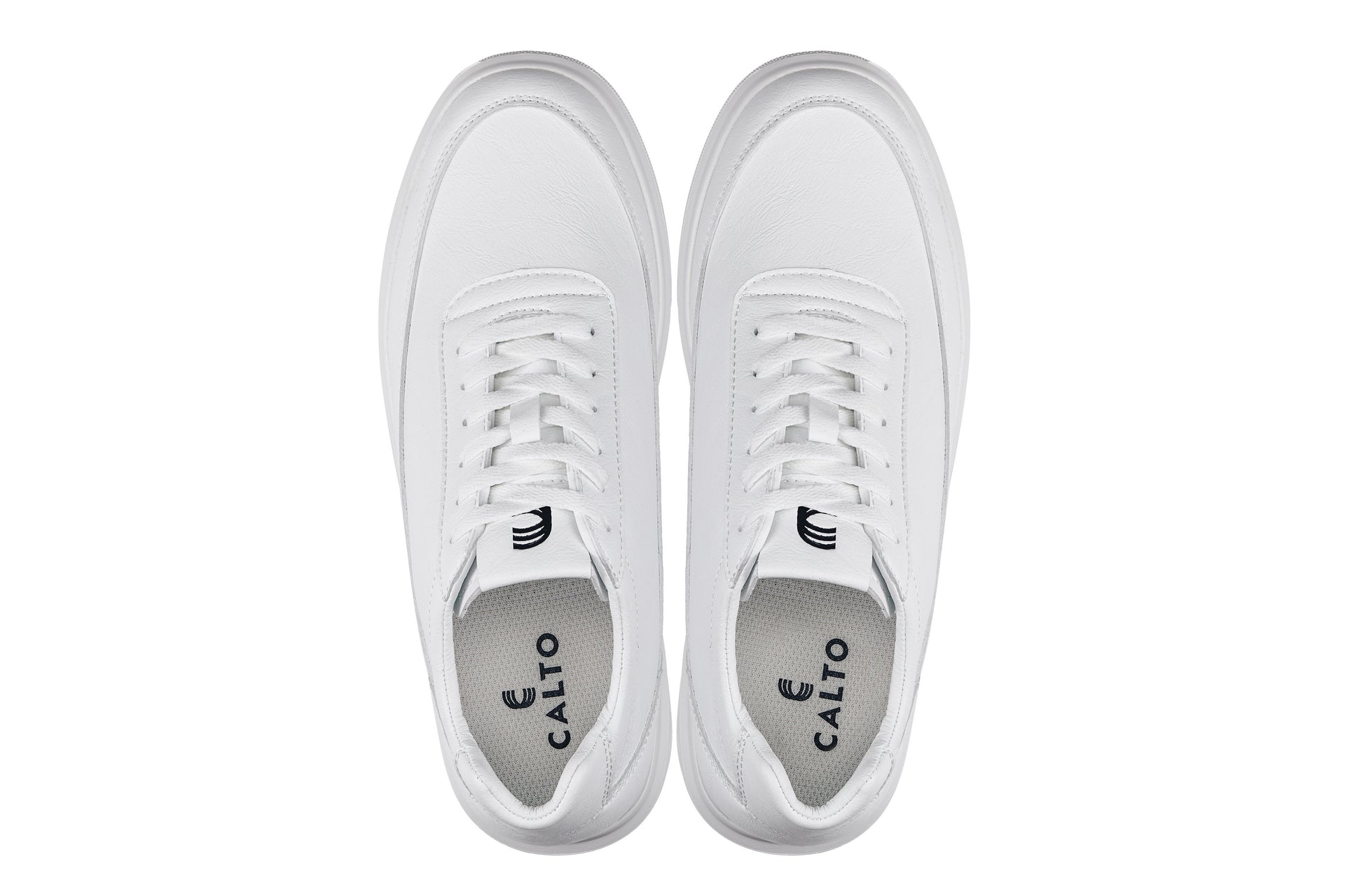 CALTO - X1647 - 2.8 Inches Taller (White) - Lightweight Sneakers Tallmenshoes.com