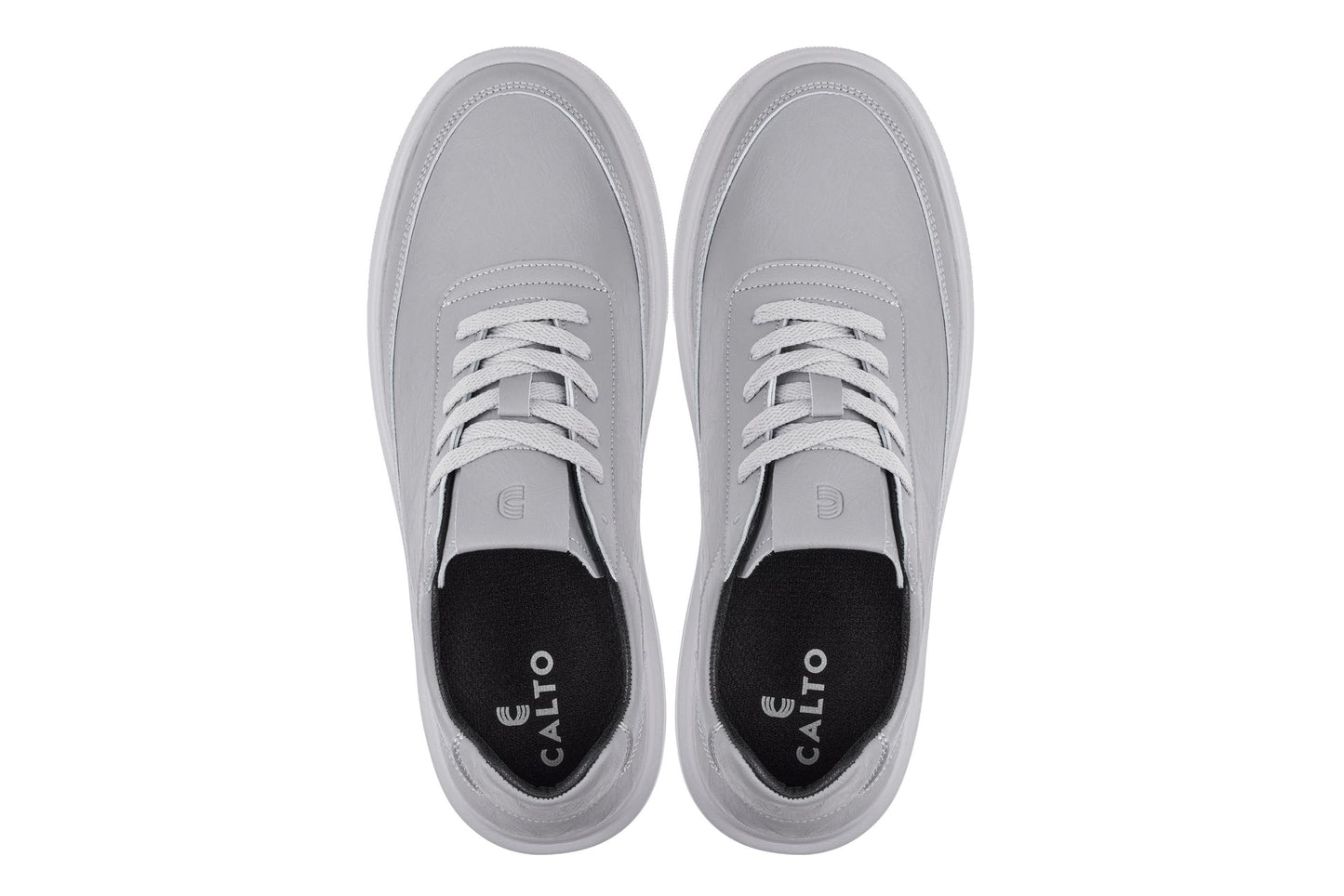 CALTO - X1648 - 2.8 Inches Taller (Pewter Grey) - Lightweight Sneakers Tallmenshoes.com