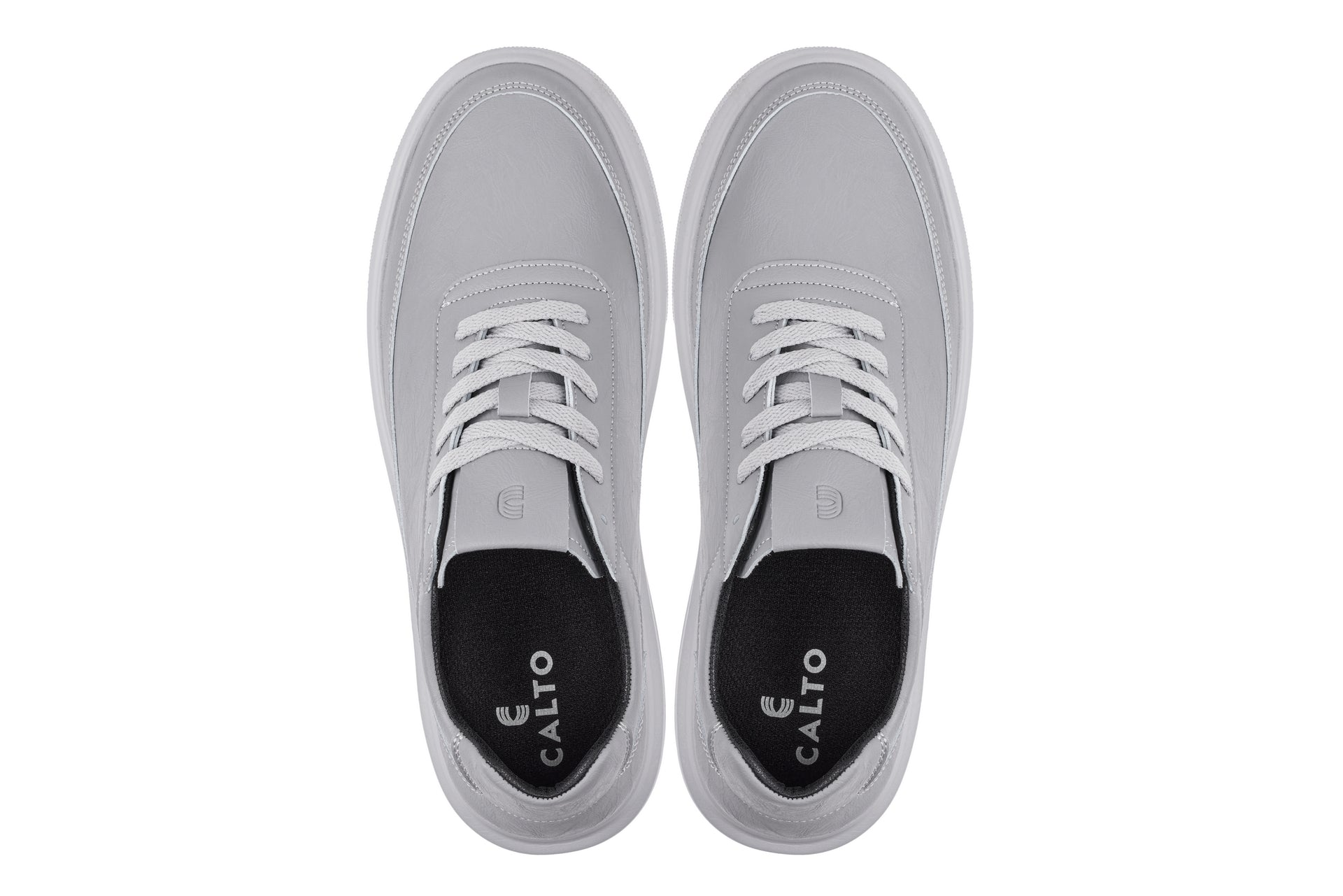 CALTO - X1648 - 2.8 Inches Taller (Pewter Grey) - Lightweight Sneakers Tallmenshoes.com