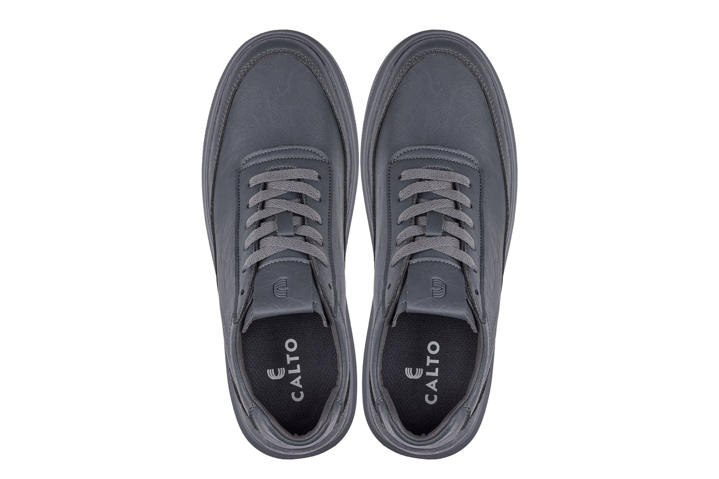 CALTO - X1649 - 2.8 Inches Taller (Iron Grey) - Lightweight Sneakers Tallmenshoes.com
