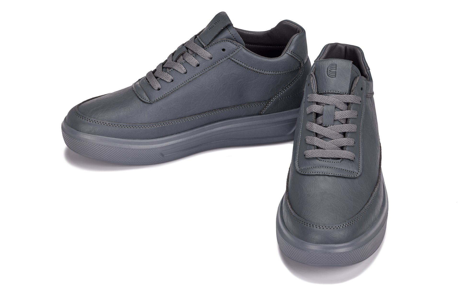 CALTO - X1649 - 2.8 Inches Taller (Iron Grey) - Lightweight Sneakers Tallmenshoes.com