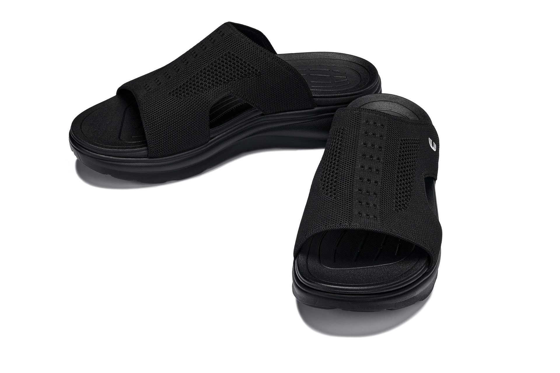 CALTO - X1657 - 2 Inches Taller (Black/Knitted Black) Tallmenshoes.com