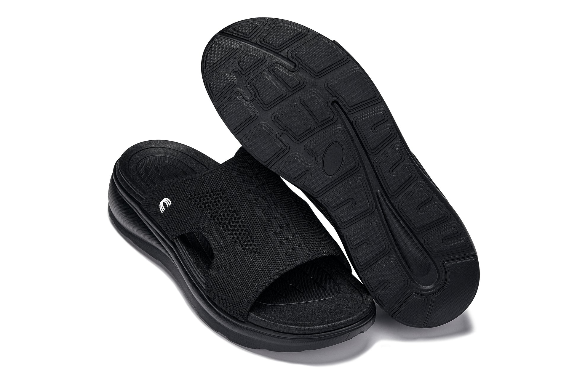CALTO - X1657 - 2 Inches Taller (Black/Knitted Black) Tallmenshoes.com