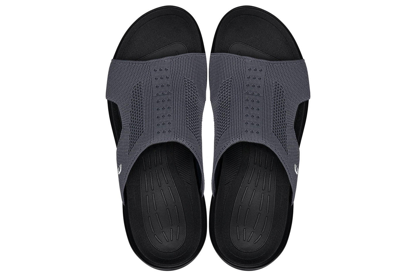CALTO - X1658 - 2 Inches Taller (Black/Knitted Dark Gray) Tallmenshoes.com
