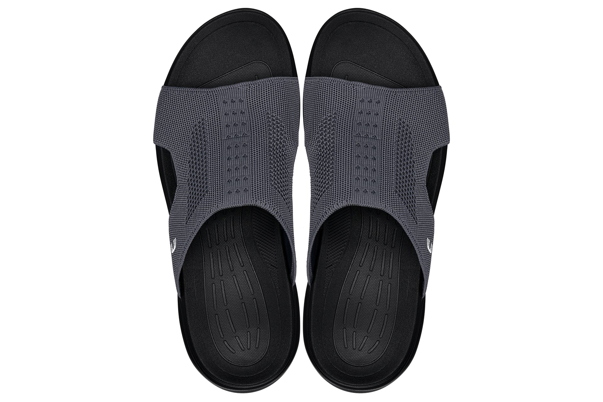 CALTO - X1658 - 2 Inches Taller (Black/Knitted Dark Gray) Tallmenshoes.com