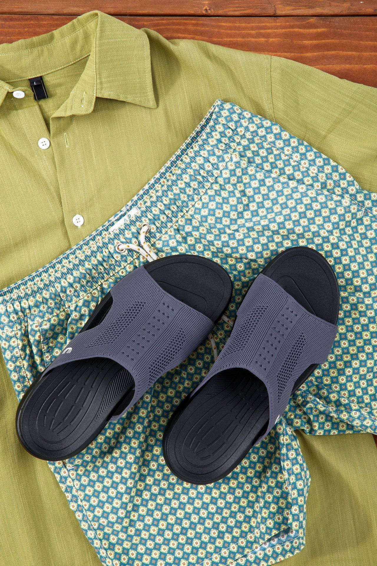 CALTO - X1658 - 2 Inches Taller (Black/Knitted Dark Gray) Tallmenshoes.com