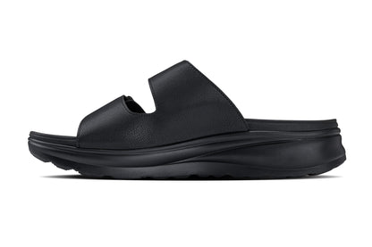 CALTO - X1660 - 2 Inches Taller (Black Buckle) - Dual Adjustable Buckle Sandal Tallmenshoes.com